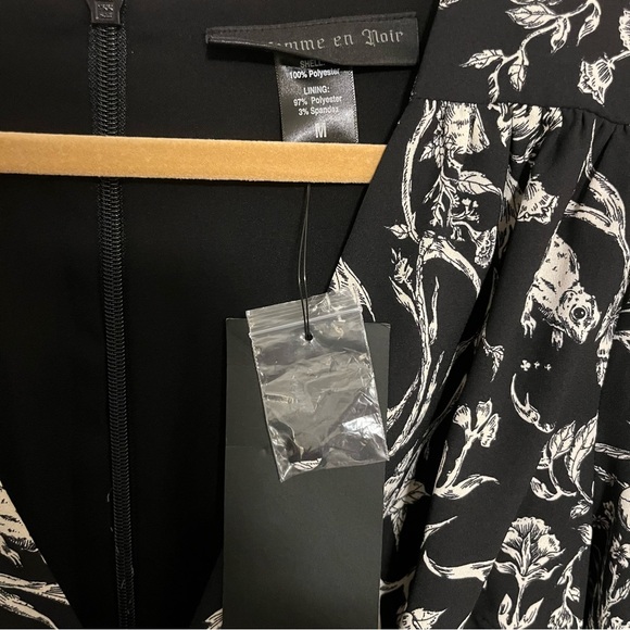 La Femme Noire Belladonna Maxi Dress in Cottage Witch Toile NWTs sz M - Picture 4 of 4